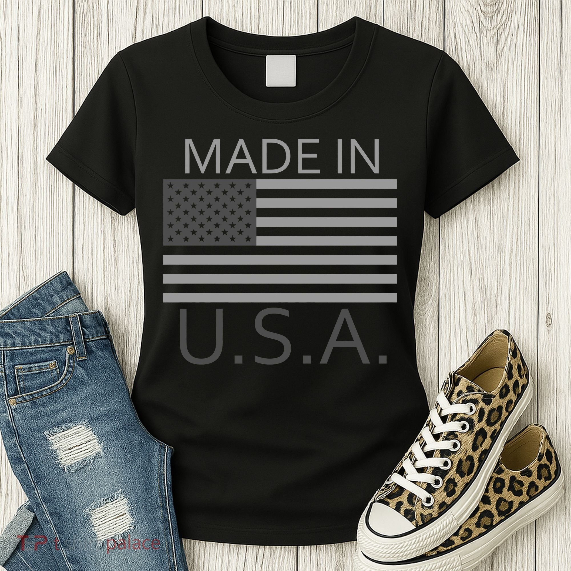 Made In USA Gray Style Women's T-Shirt