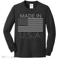Made In USA Gray Style Kids Long Sleeve Shirt thumb 0