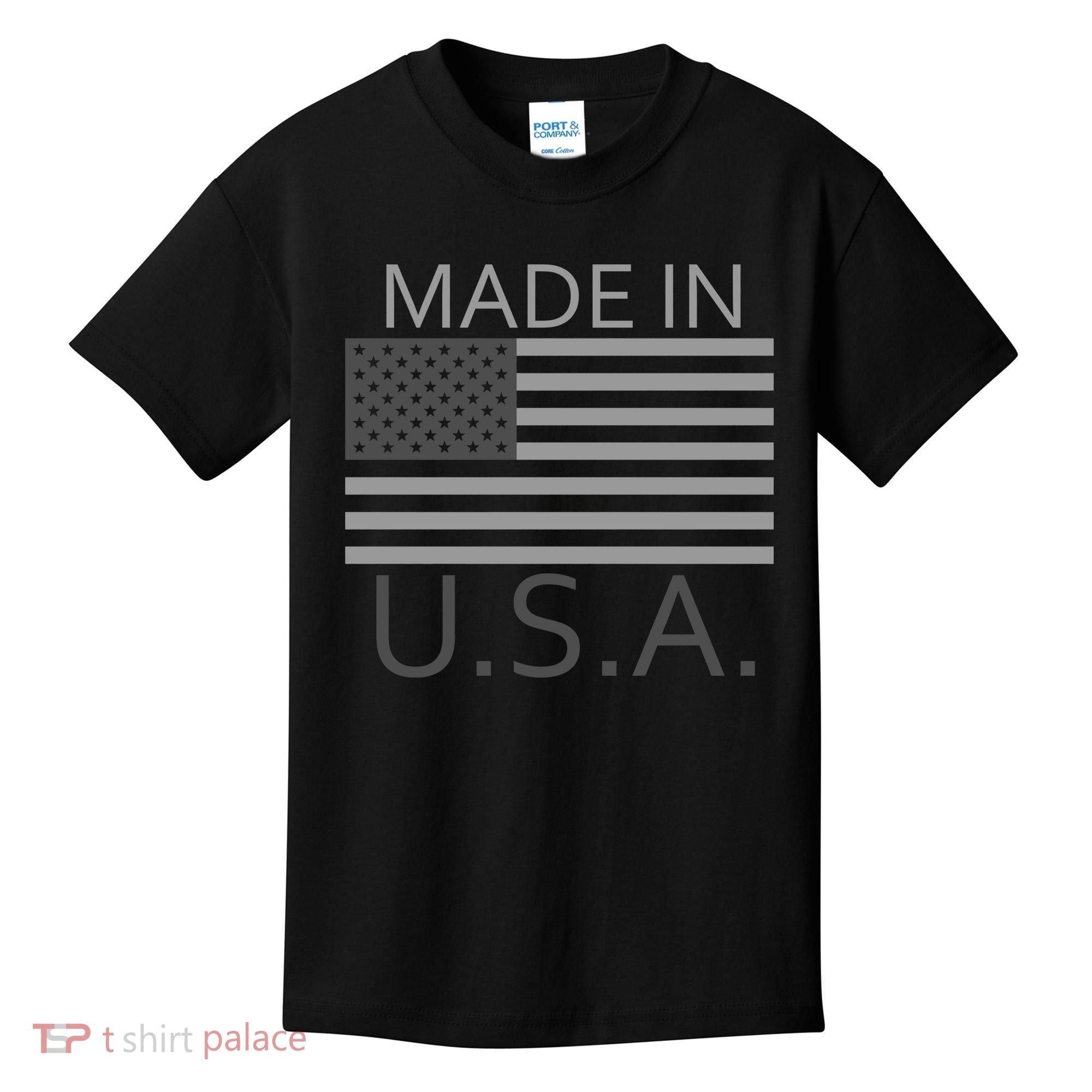 Made In USA Gray Style Kids T-Shirt