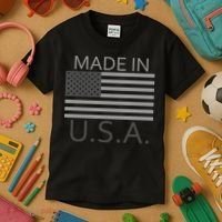 Made In USA Gray Style Kids T-Shirt thumb 3
