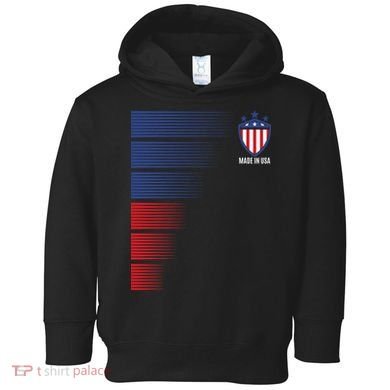 Made In USA Soccer Team Flag Toddler Hoodie