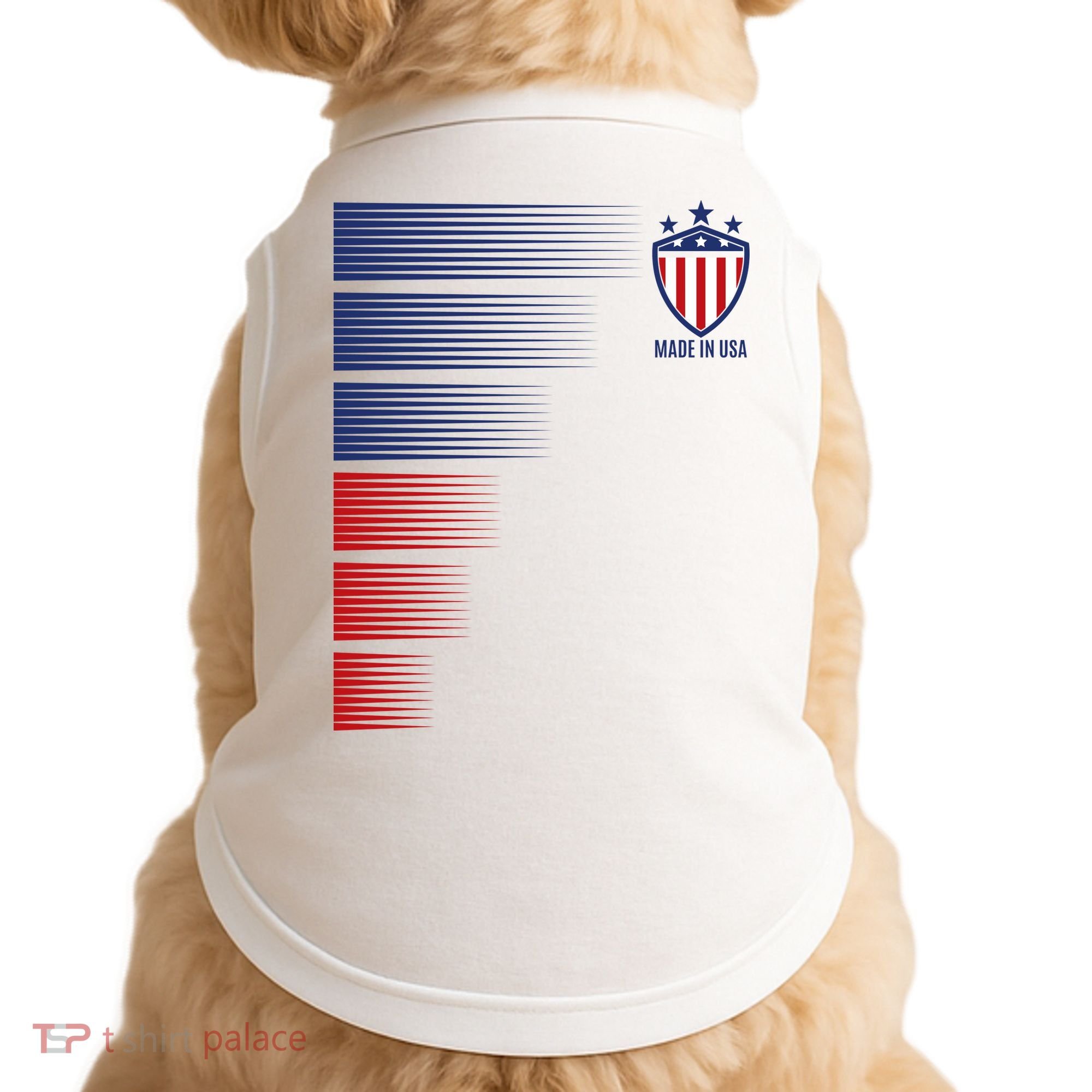 Made In USA Soccer Team Flag Doggie Tank