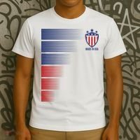 Made In USA Soccer Team Flag T-Shirt thumb 3
