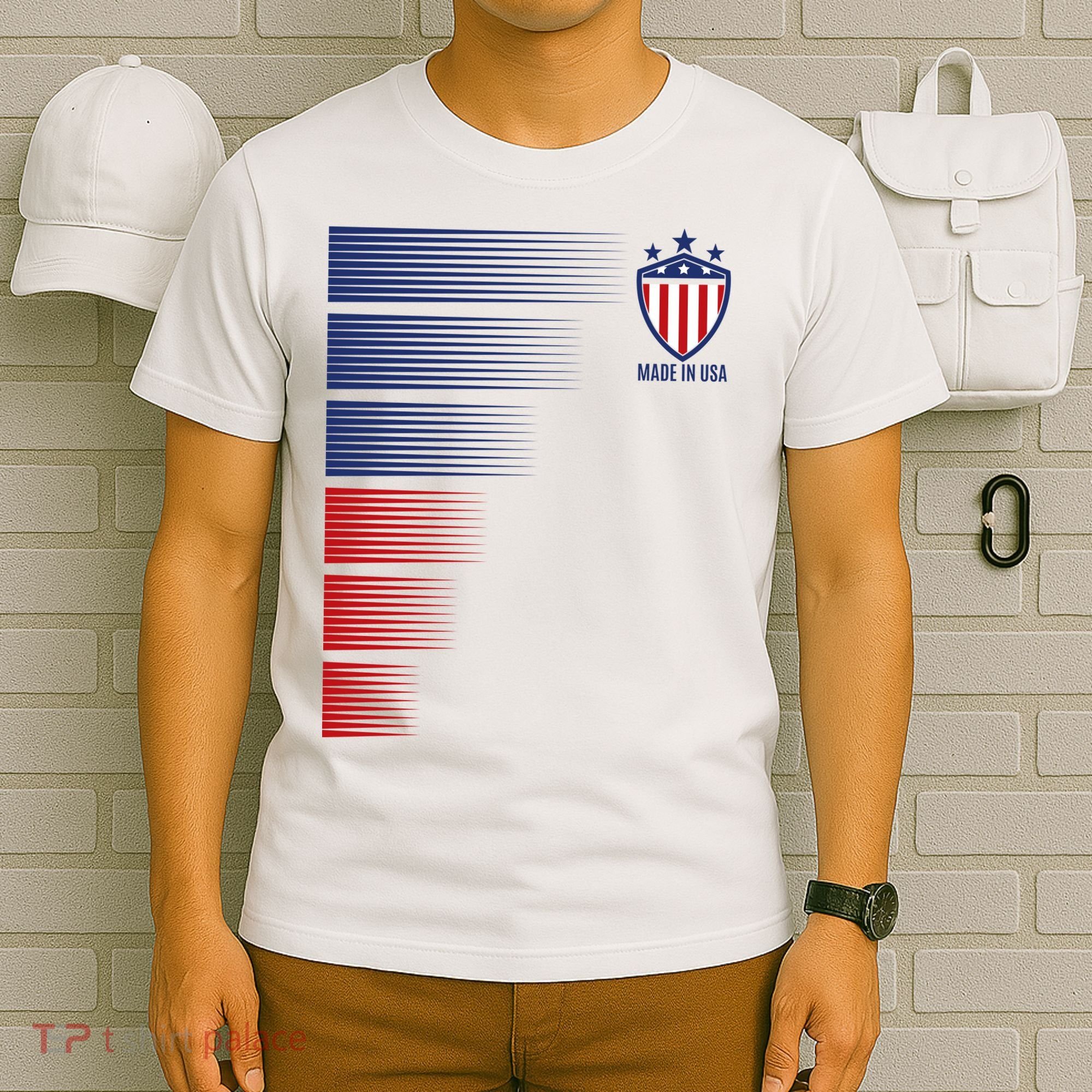 Made In USA Soccer Team Flag T-Shirt