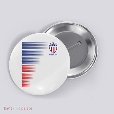 Made In USA Soccer Team Flag Button
