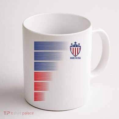 Made In USA Soccer Team Flag Coffee Mug back
