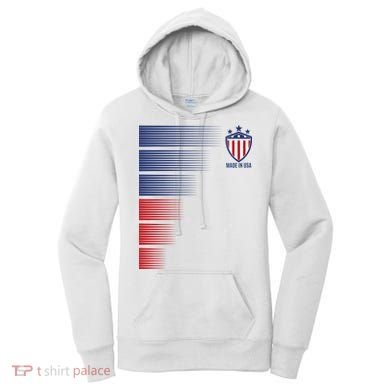 Made In USA Soccer Team Flag Women's Hoodie