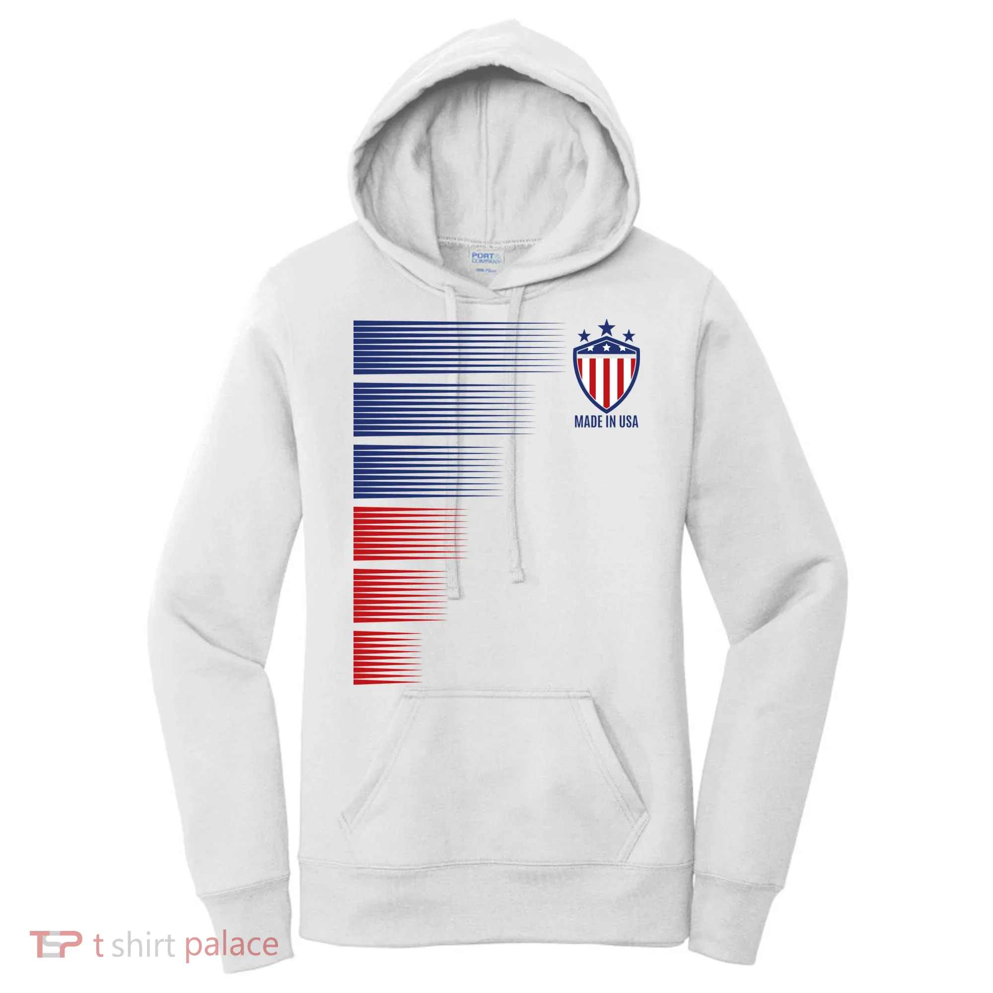 Made In USA Soccer Team Flag Women's Hoodie