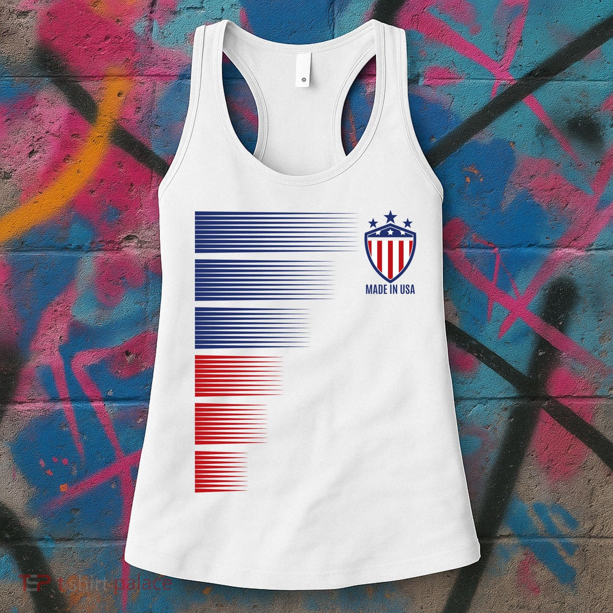 Made In USA Soccer Team Flag Women's Tank Top