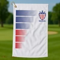 Made In USA Soccer Team Flag Golf Towel thumb 1