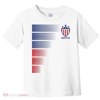 Made In USA Soccer Team Flag Toddler T-Shirt