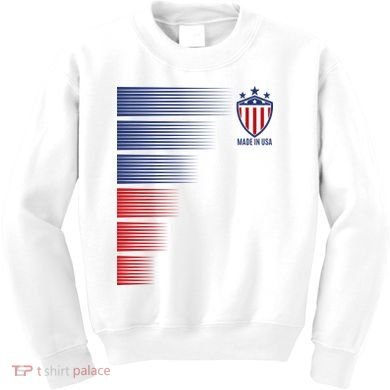 Made In USA Soccer Team Flag Kids Sweatshirt
