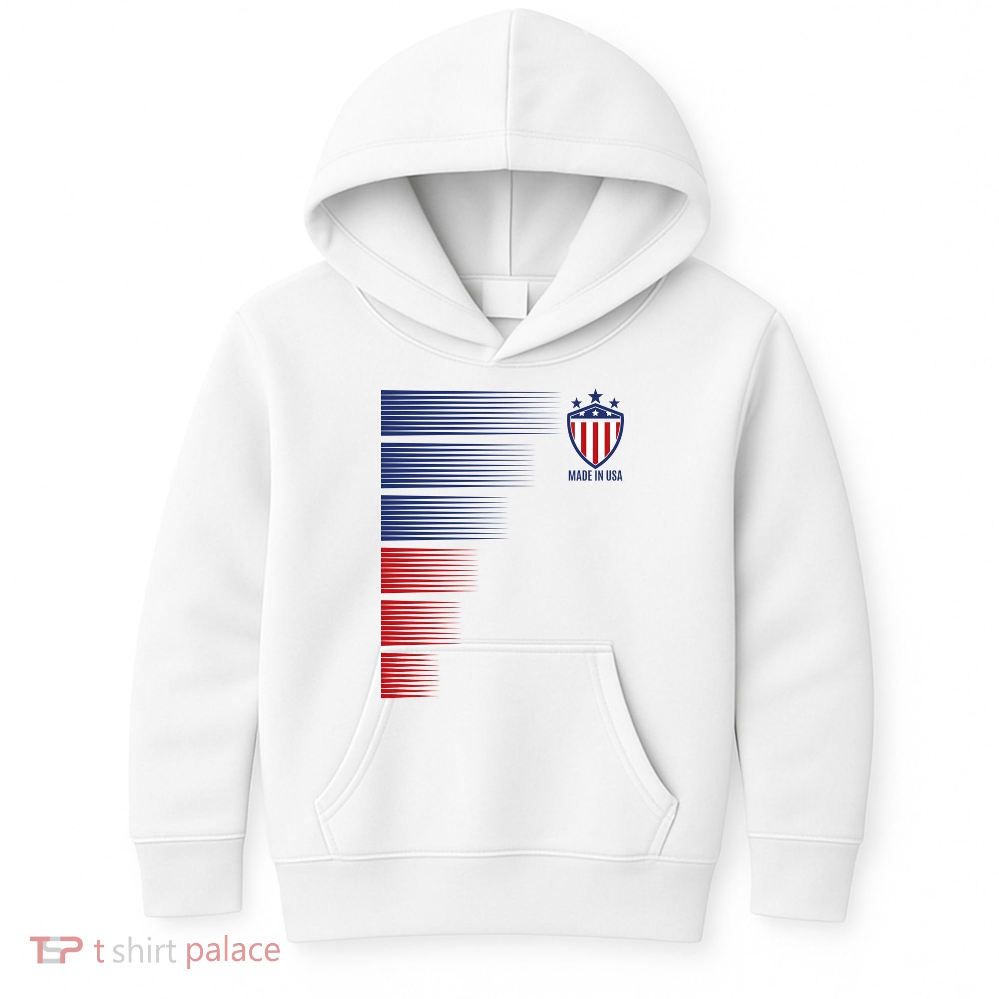 Made In USA Soccer Team Flag Kids Hoodie