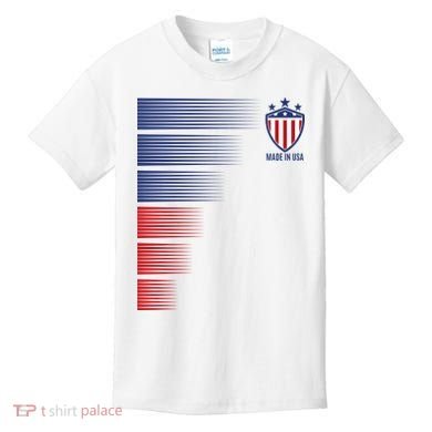 Made In USA Soccer Team Flag Kids T-Shirt