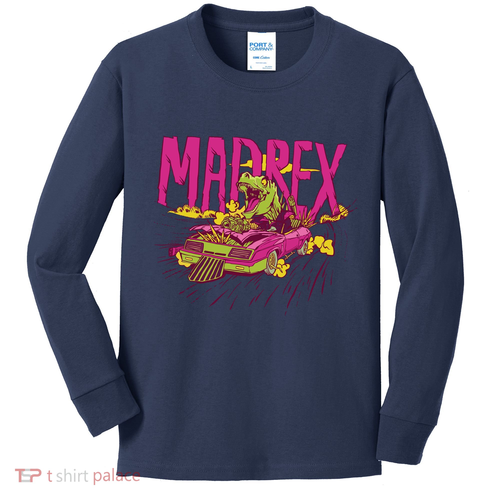 Madrex Trex Driving Kids Long Sleeve Shirt