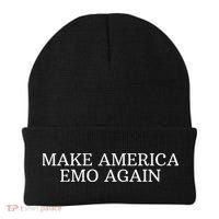 Make America Emo Again Funny America Emo Beanie thumb 0