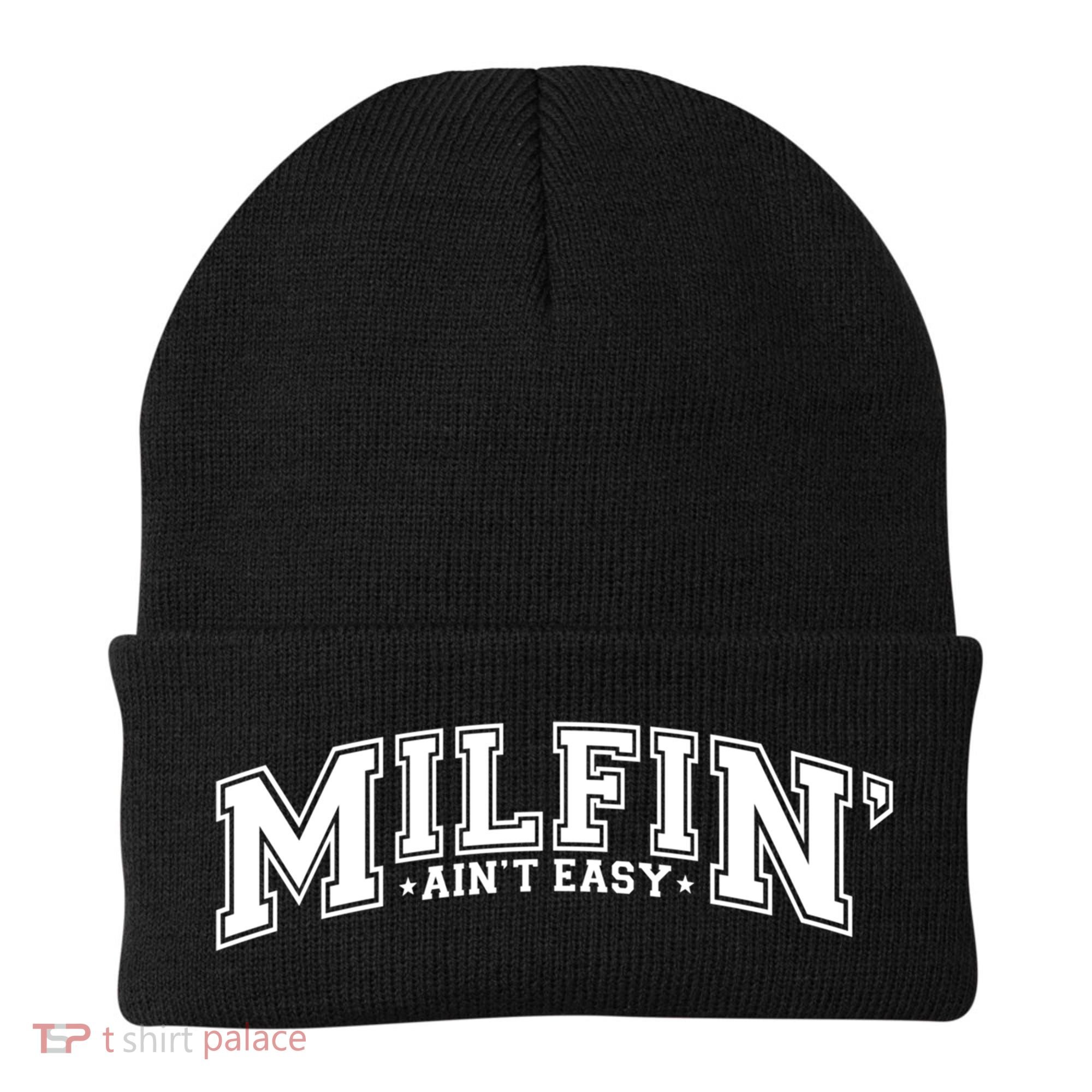Milfin AinT Easy Funny Retro Hot Mom Saying MotherS Day Funny Gift Beanie