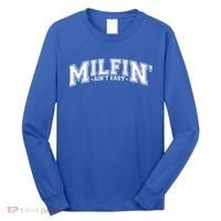 Milfin AinT Easy Funny Retro Hot Mom Saying MotherS Day Funny Gift Long Sleeve Shirt thumb 0