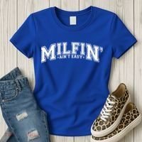 Milfin AinT Easy Funny Retro Hot Mom Saying MotherS Day Funny Gift Women's T-Shirt thumb 3