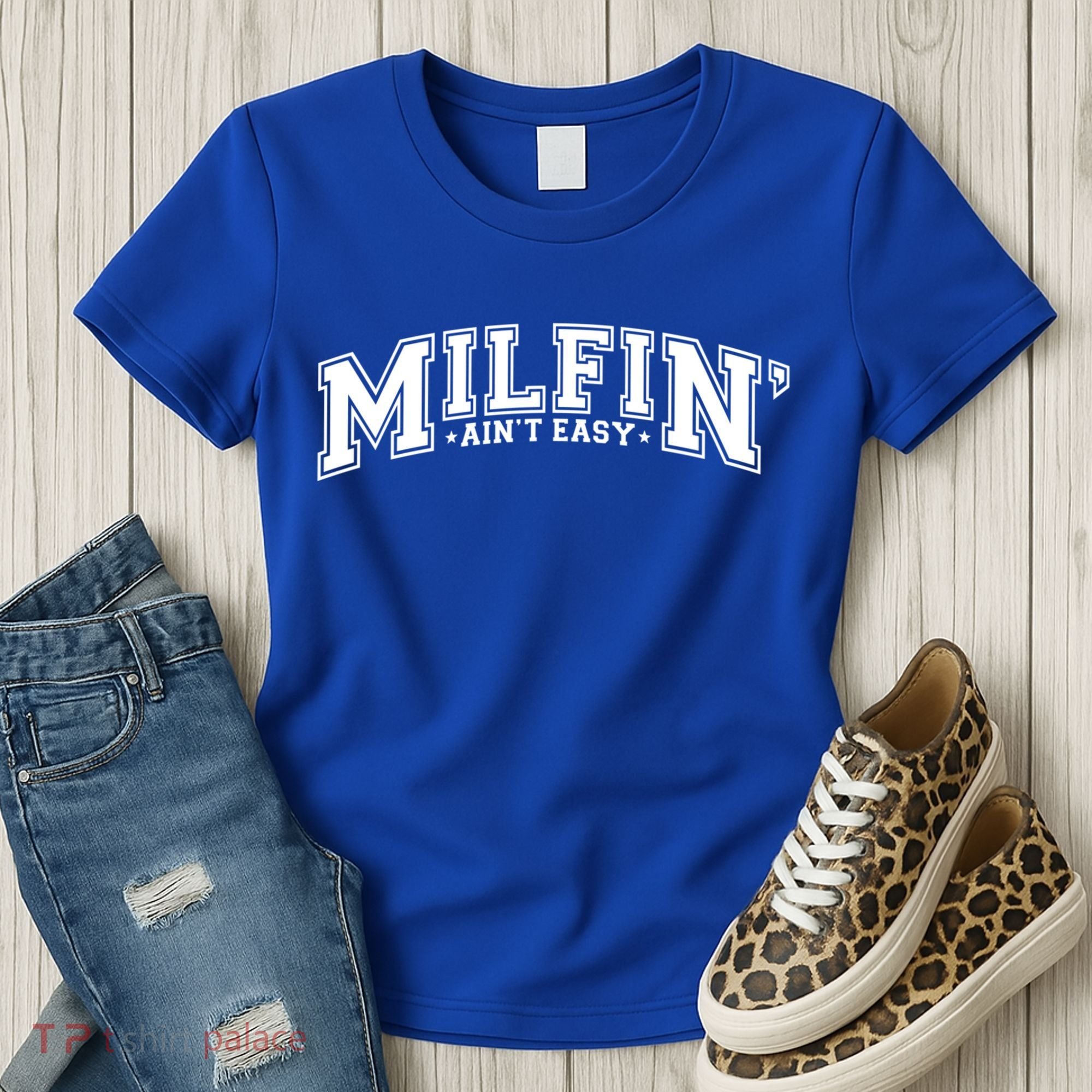 Milfin AinT Easy Funny Retro Hot Mom Saying MotherS Day Funny Gift Women's T-Shirt