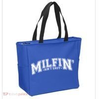 Milfin AinT Easy Funny Retro Hot Mom Saying MotherS Day Funny Gift Tote Bag thumb 2