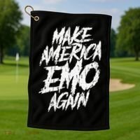Make America Emo Again Emo Culture Golf Towel thumb 1