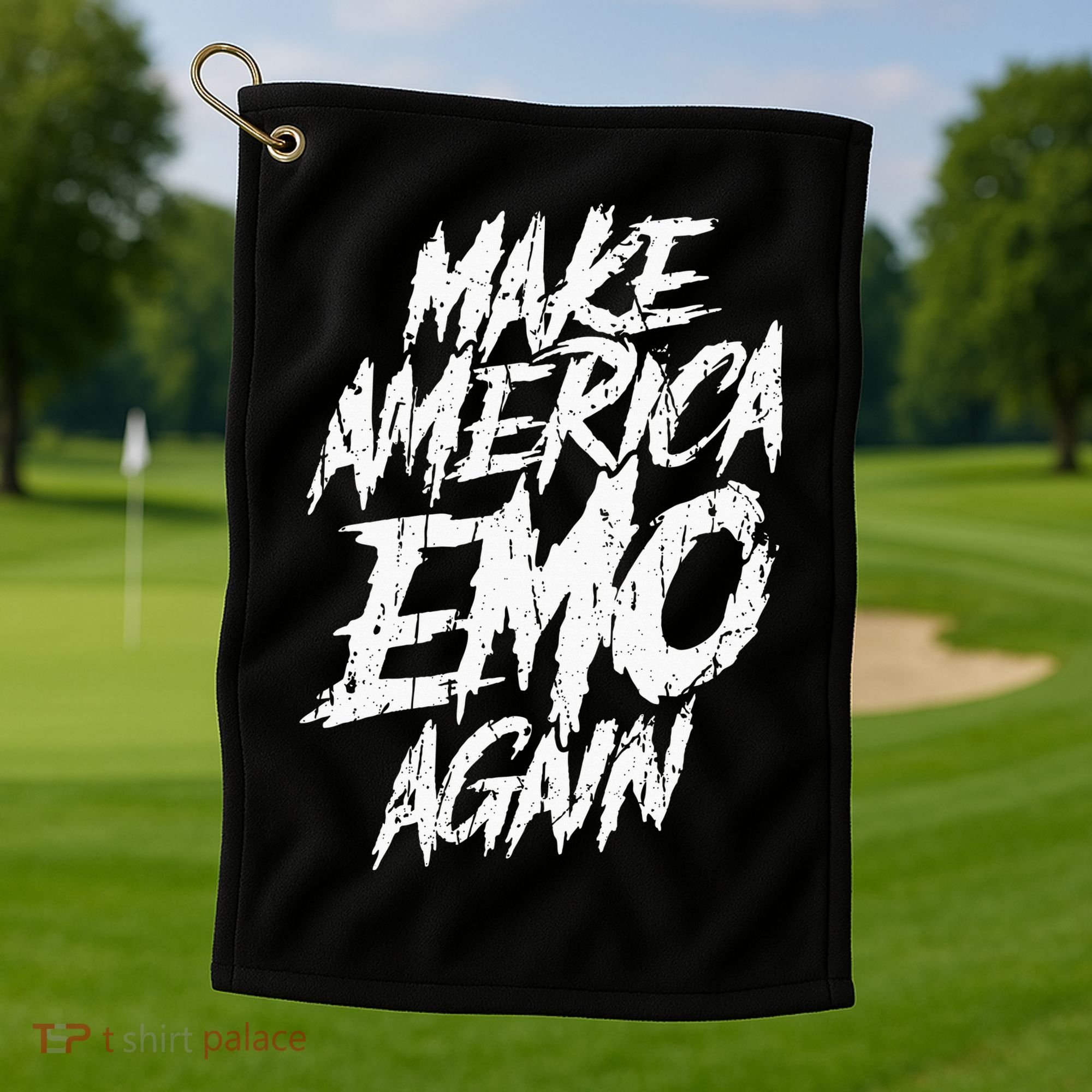 Make America Emo Again Emo Culture Golf Towel
