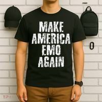 Make America Emo Again Funny Goth Us T-Shirt thumb 6