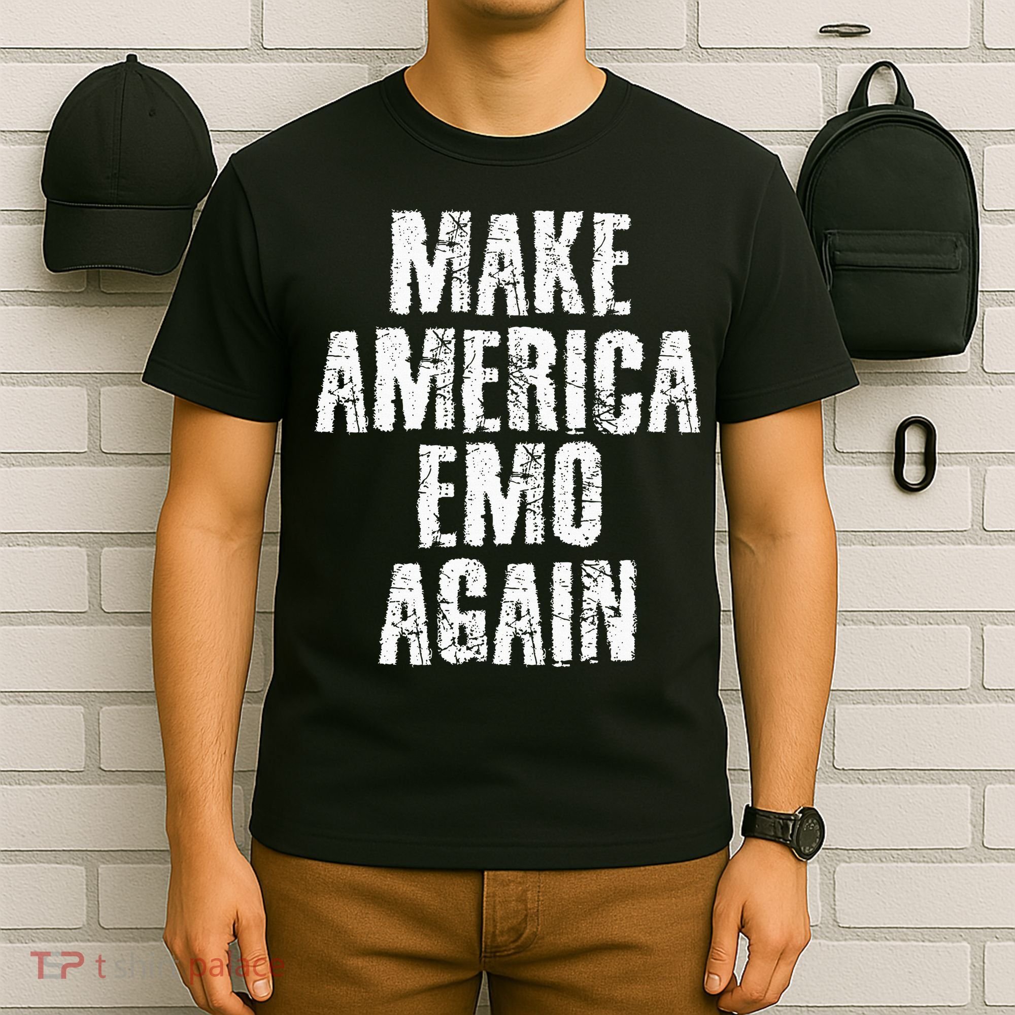 Make America Emo Again Funny Goth Us T-Shirt