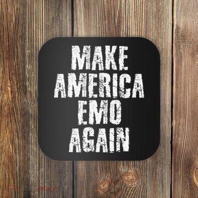 Make America Emo Again Funny Goth Us Coaster
