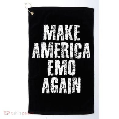 Make America Emo Again Funny Goth Us Golf Towel