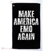 Make America Emo Again Funny Goth Us Golf Towel thumb 0