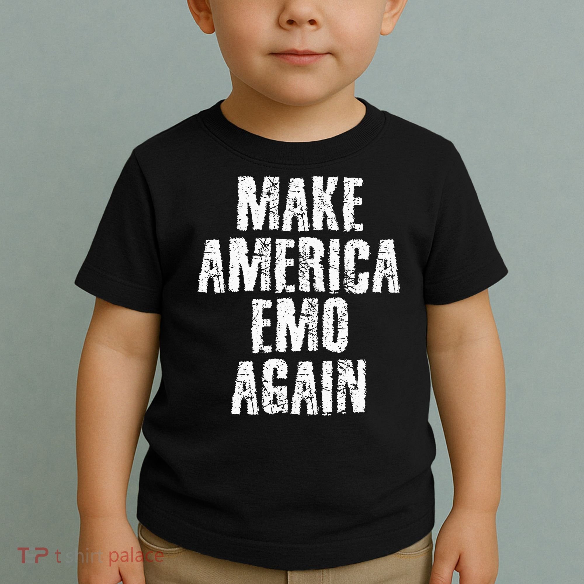 Make America Emo Again Funny Goth Us Toddler T-Shirt