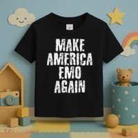 Make America Emo Again Funny Goth Us Toddler T-Shirt thumb 3