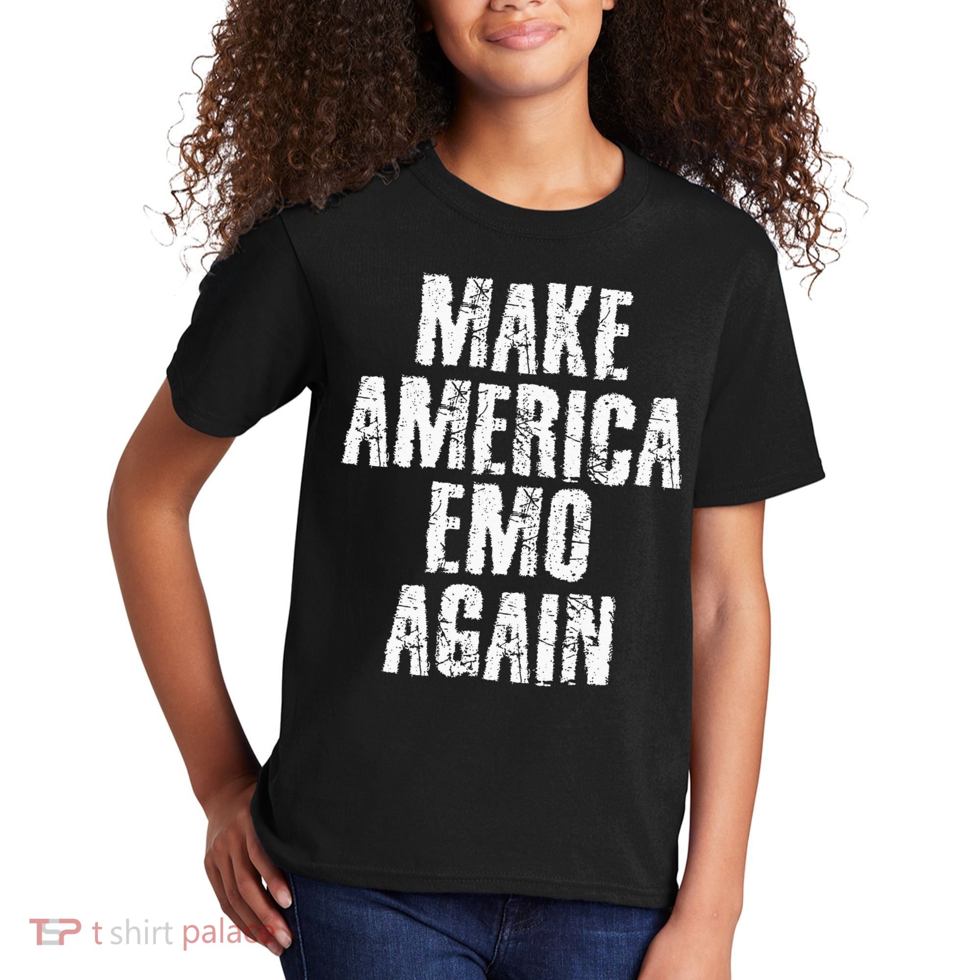 Make America Emo Again Funny Goth Us Kids T-Shirt