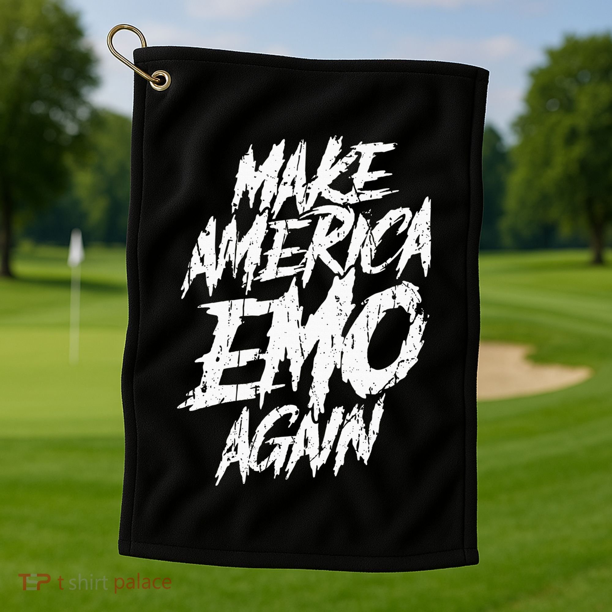 Make America Emo Again Emo Culture Golf Towel