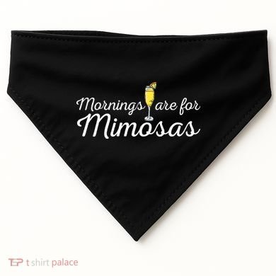 Mornings Are For Mimosas Brunch Breakfast Outfit USA-Made Doggie Bandana