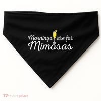 Mornings Are For Mimosas Brunch Breakfast Outfit USA-Made Doggie Bandana thumb 0