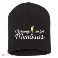 Mornings Are For Mimosas Brunch Breakfast Outfit Short Acrylic Beanie thumb 0
