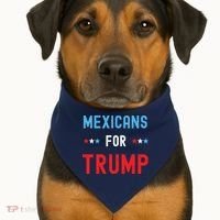 Mexican Americans For Trump Hispanic Vote Republican Gift USA-Made Doggie Bandana thumb 1