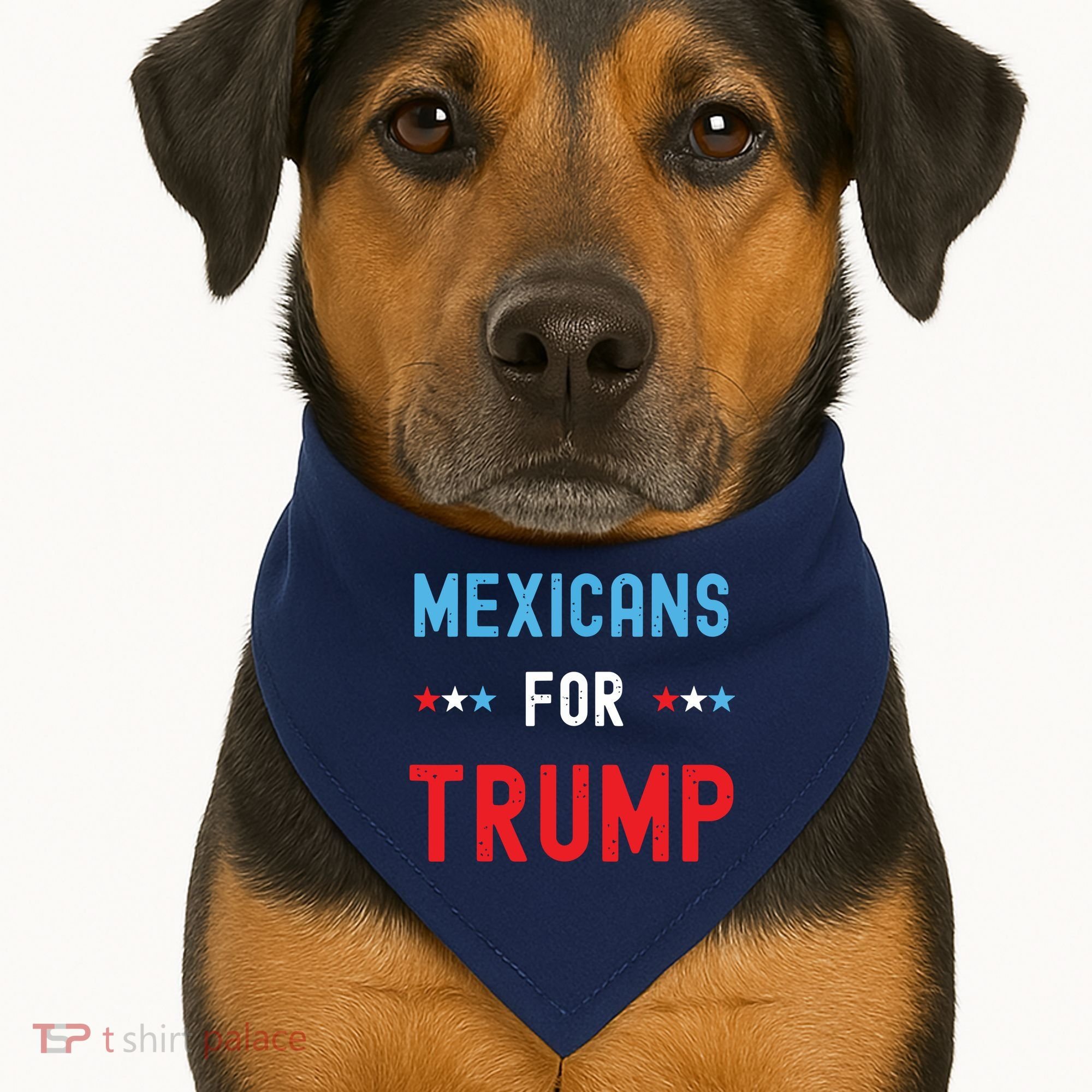 Mexican Americans For Trump Hispanic Vote Republican Gift USA-Made Doggie Bandana