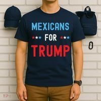 Mexican Americans For Trump Hispanic Vote Republican Gift T-Shirt thumb 6