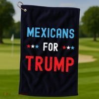 Mexican Americans For Trump Hispanic Vote Republican Gift Golf Towel thumb 1