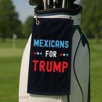 Mexican Americans For Trump Hispanic Vote Republican Gift Golf Towel thumb 2