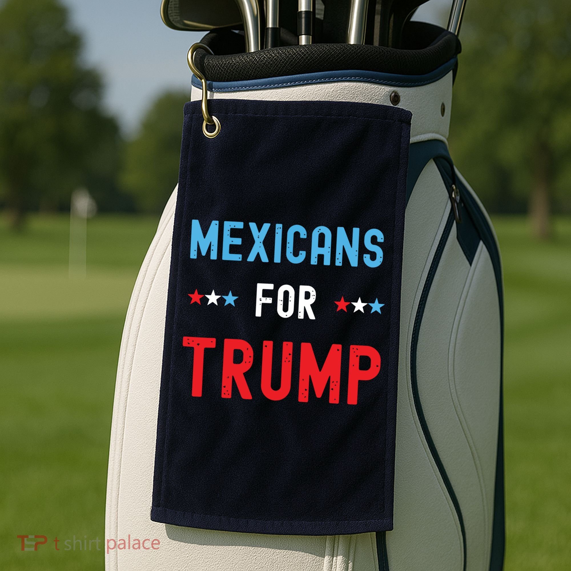 Mexican Americans For Trump Hispanic Vote Republican Gift Golf Towel