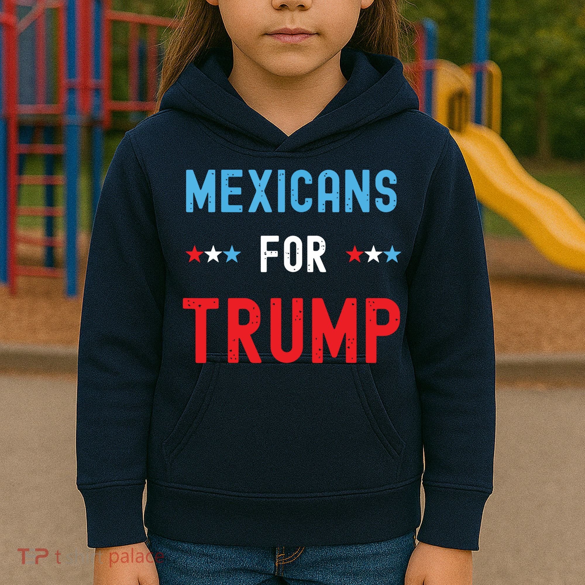 Mexican Americans For Trump Hispanic Vote Republican Gift Kids Hoodie