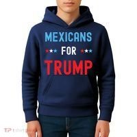 Mexican Americans For Trump Hispanic Vote Republican Gift Kids Hoodie thumb 4