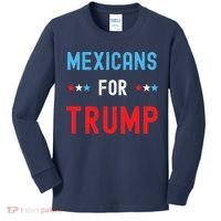 Mexican Americans For Trump Hispanic Vote Republican Gift Kids Long Sleeve Shirt thumb 0