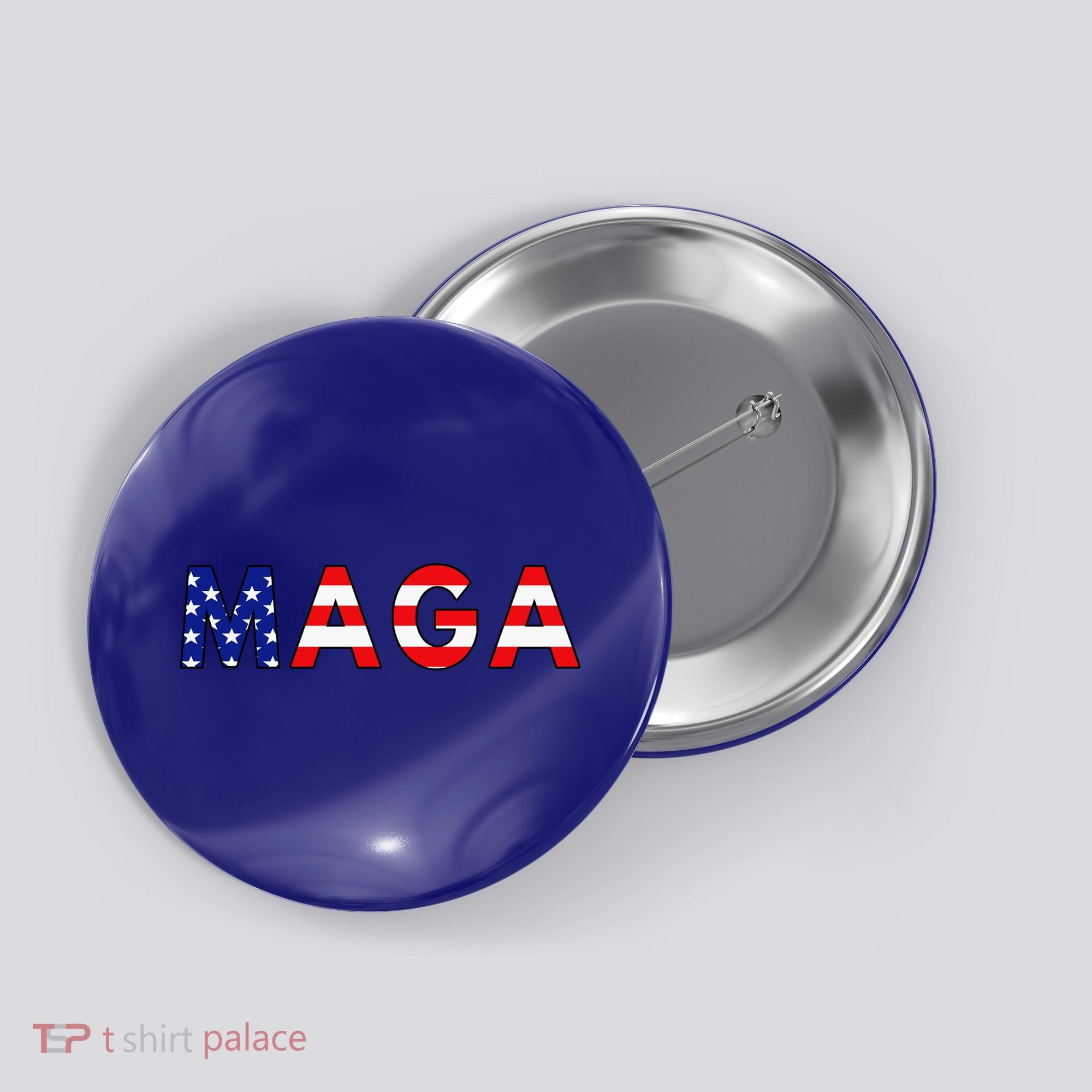 Maga American Flag Button