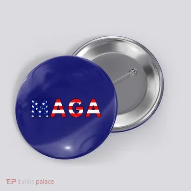 Maga American Flag Button